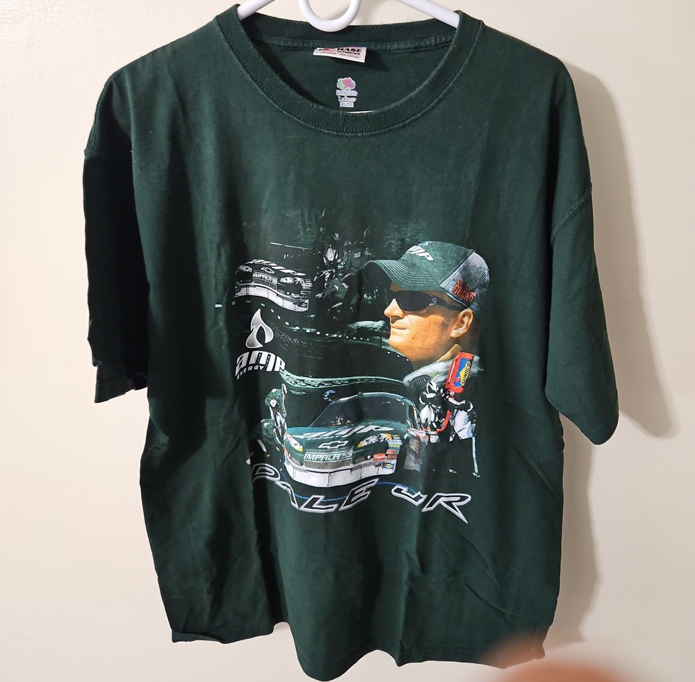 Chase Authentics  Dale JR Dark Green Racing Graphic Tee